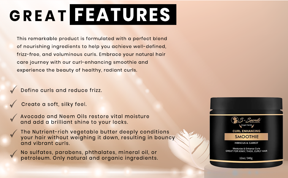 Curl Enhancing Smoothie Cream for Thick, Curly, Coily Hair - Sulfate