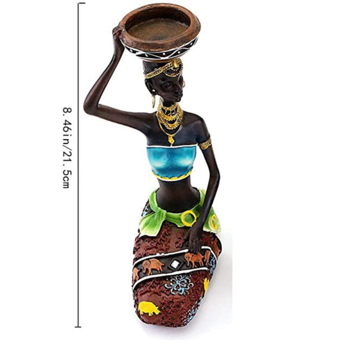 Tribal Figurine Sculpture Candle Holder for Minimalist Decor