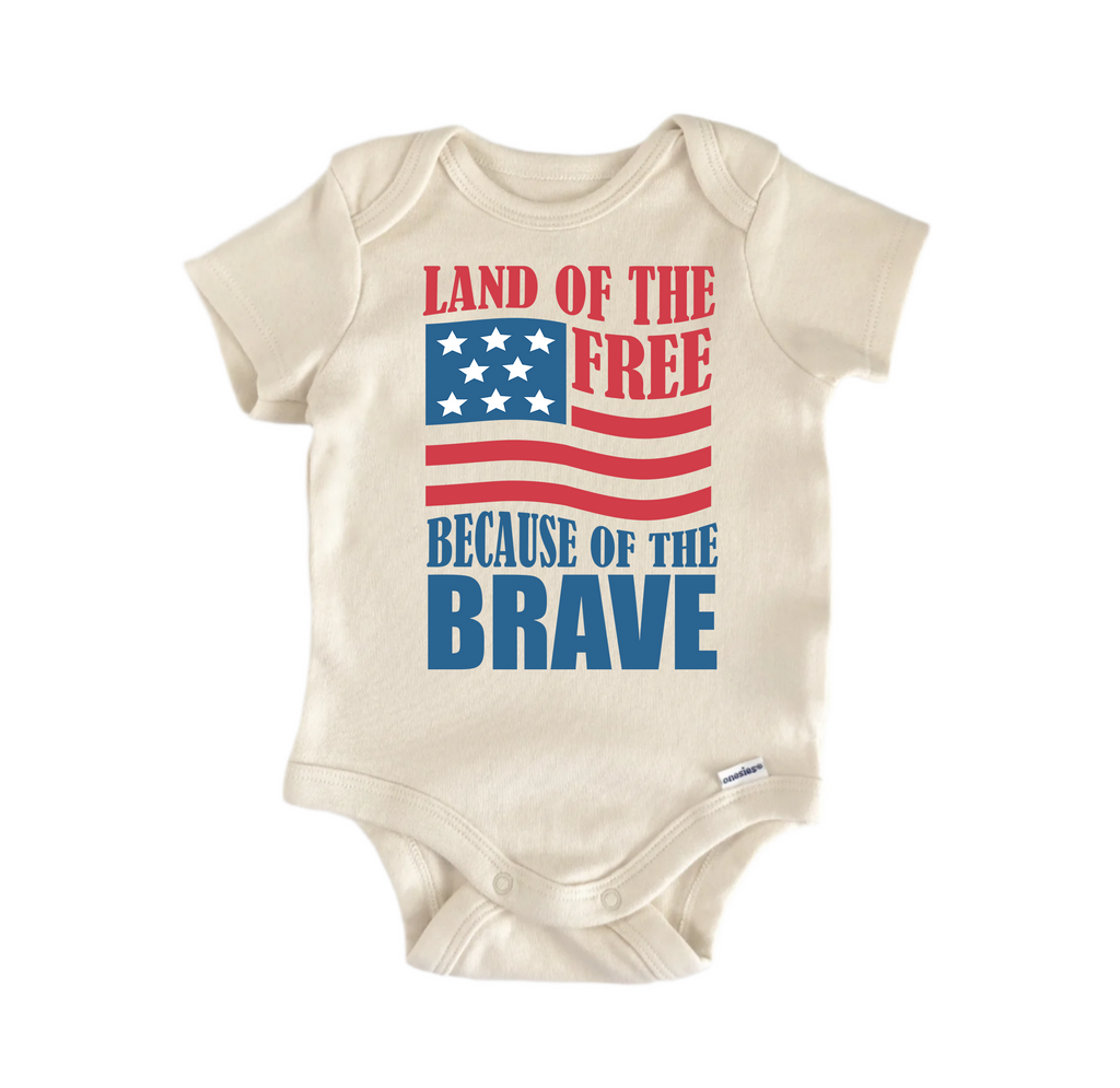 Land Free July 4th Patriotic - Baby Boy Girl Clothes Infant Bodysuit