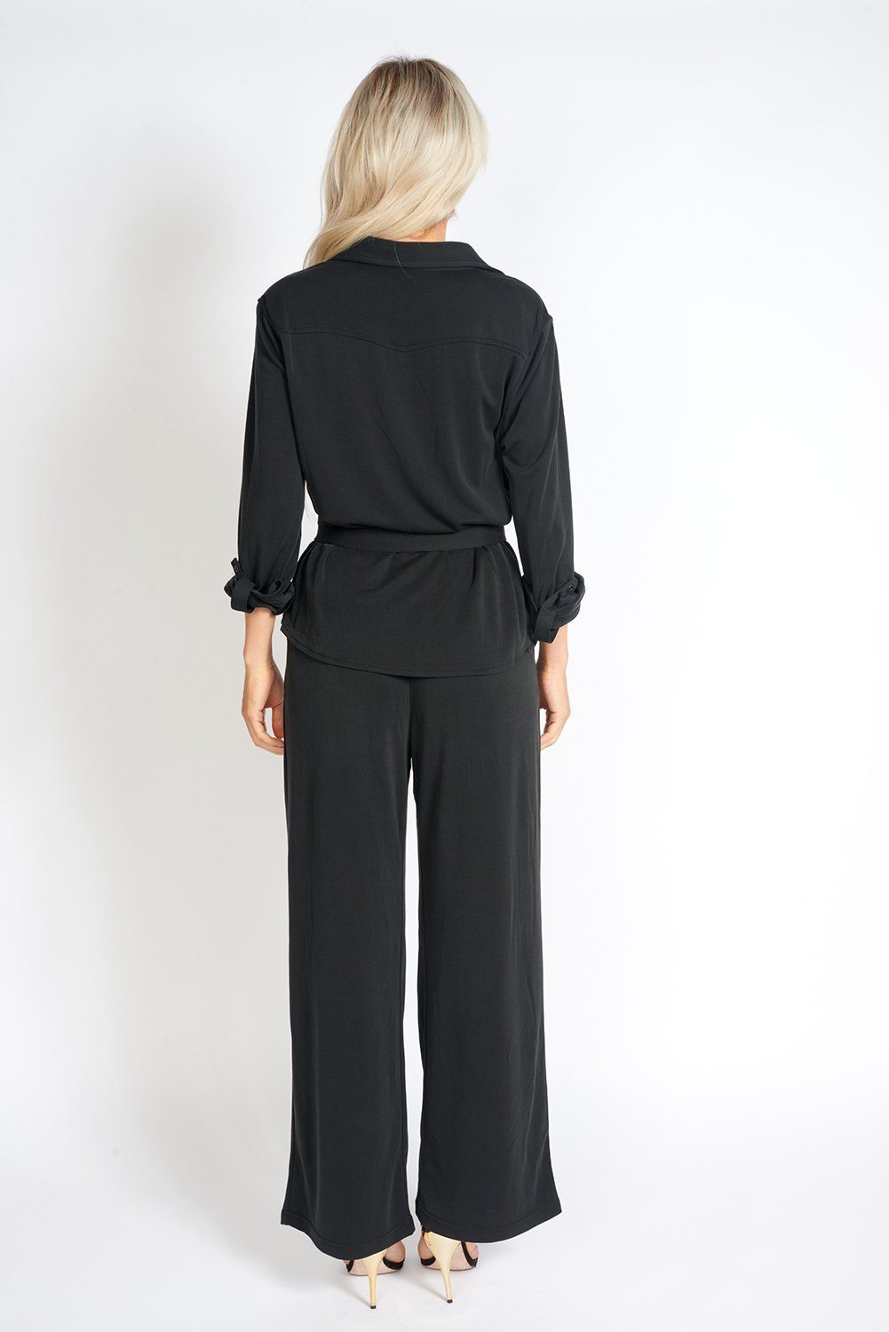 Office Day Easy Black Shirt Top