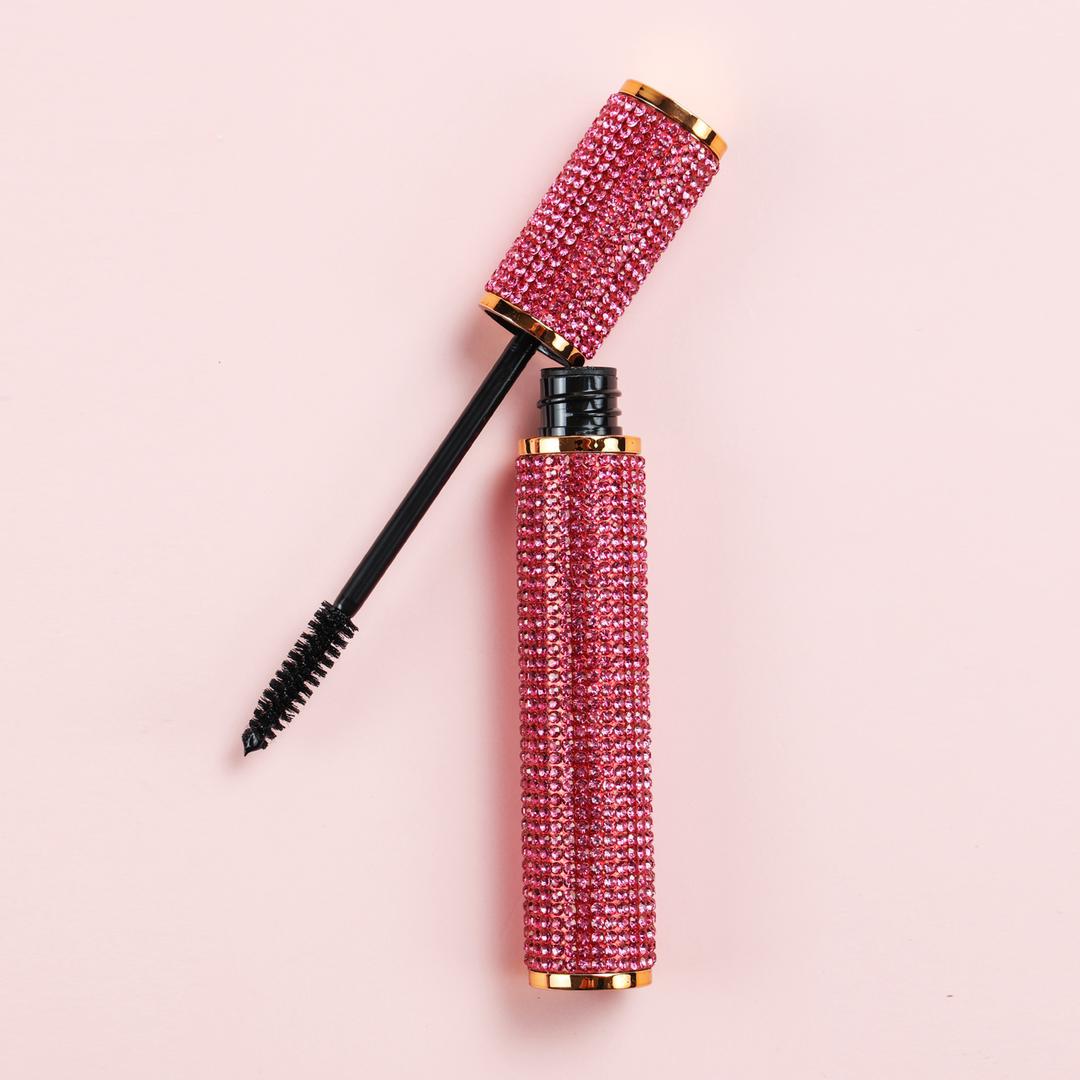 Mega Volume Vegan Mascara – Smudge-Proof with Handmade Diamond Case