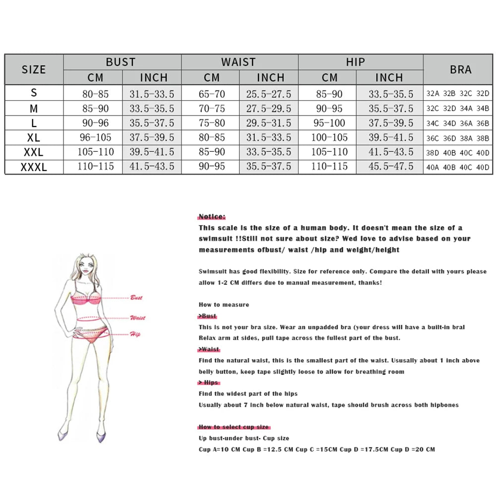 Beads vibe three piece swimsuit