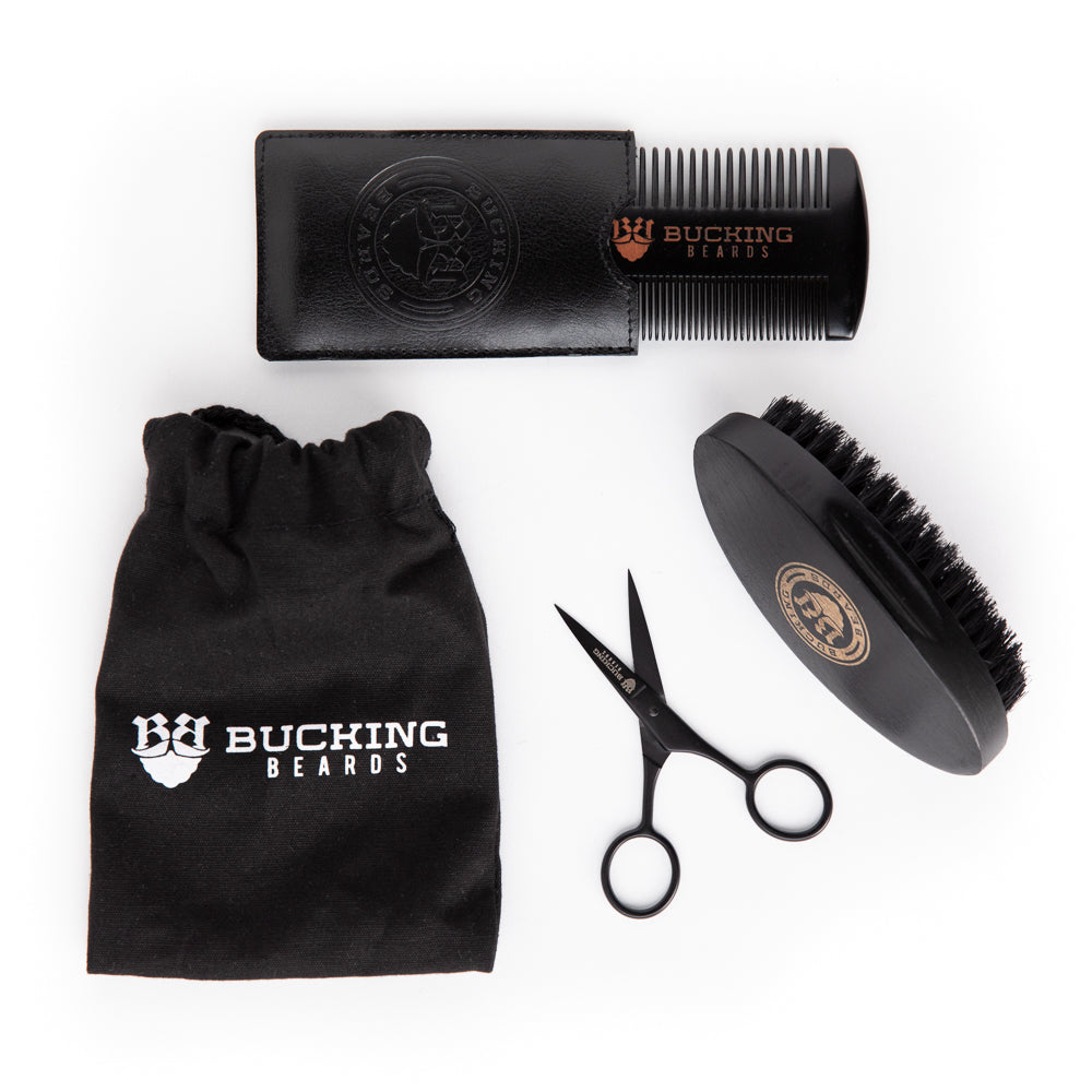 Premium Vegan Beard Grooming Kit – Complete Set for Growth, Styling &
