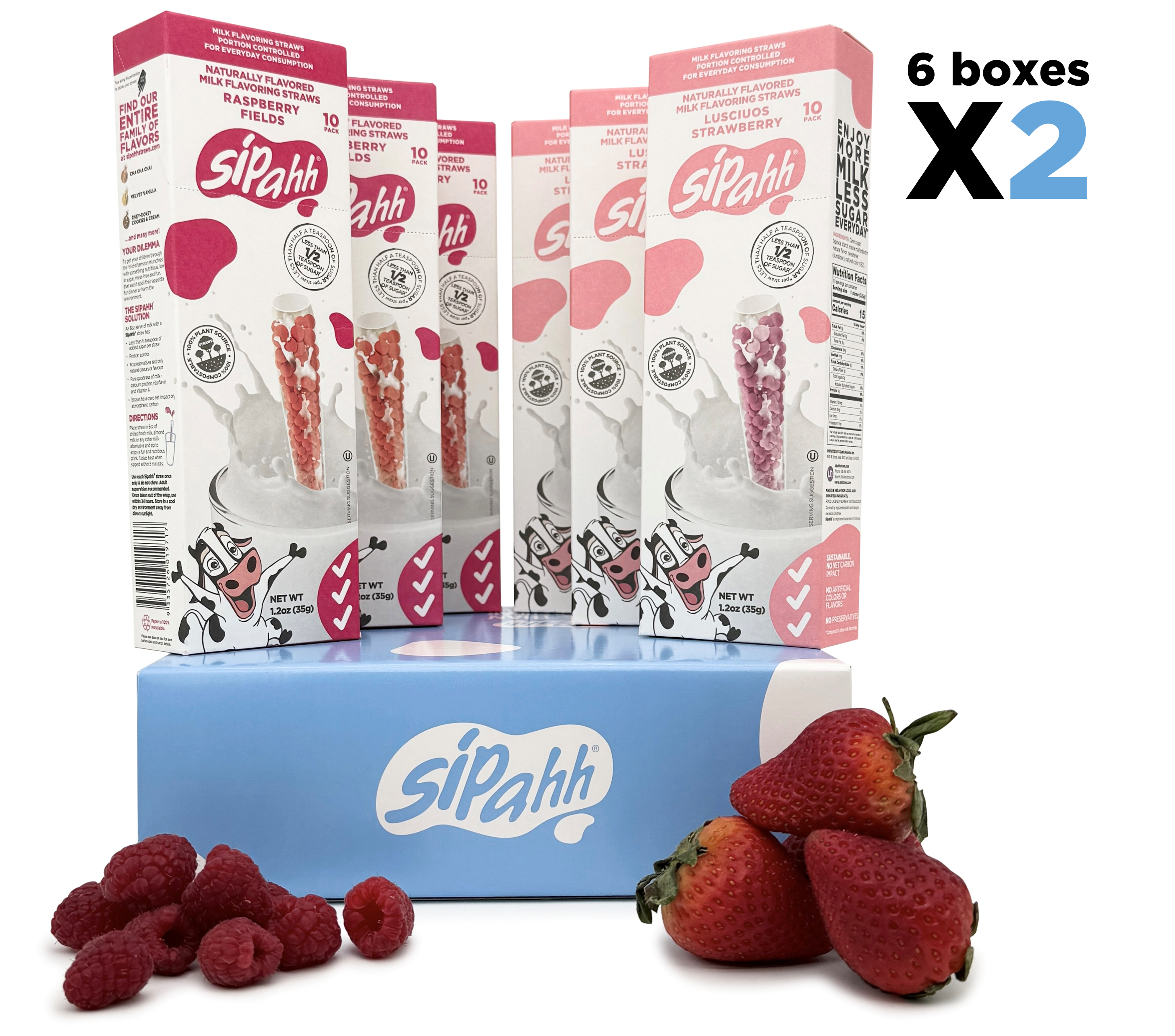 BERRY BLAST 120 PACK FLAVORED MILK STRAWS