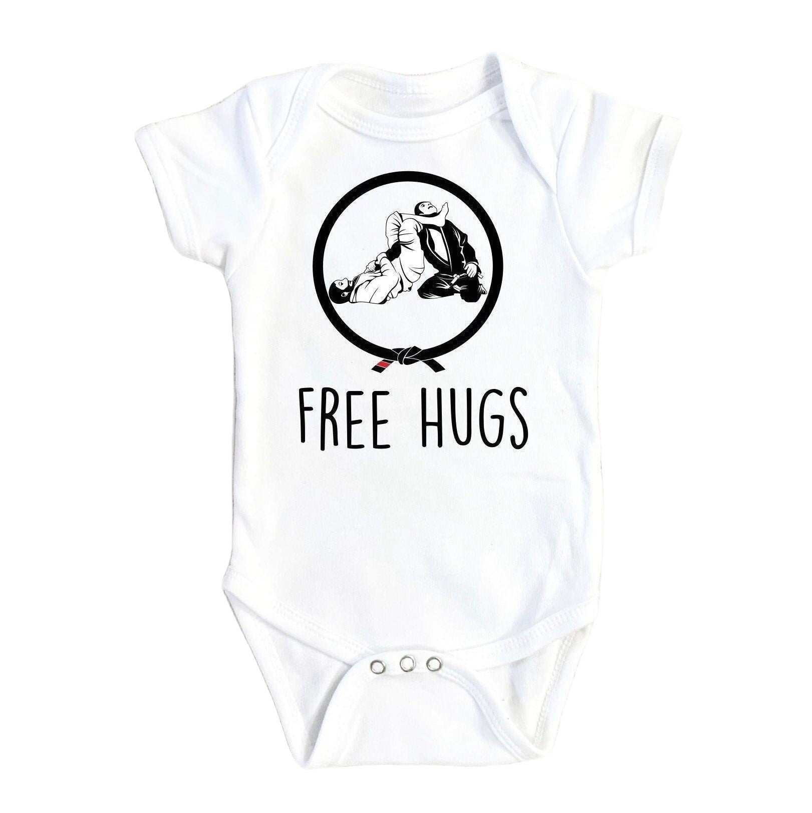 Jiu Jitsu Free Hug - Baby Boy Girl Clothes Infant Bodysuit Funny Cute